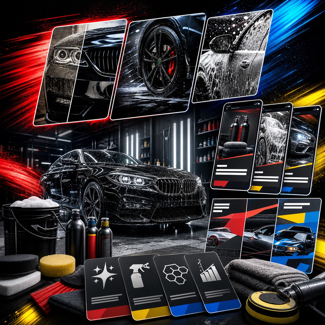 Car detailing kit visual